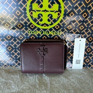 Tory Burch McGraw Bifold Wallet Wine